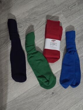 Kids Crew Soccer Socks - Red, Green, Blue, Black